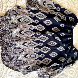 Boho black with design boho blouse